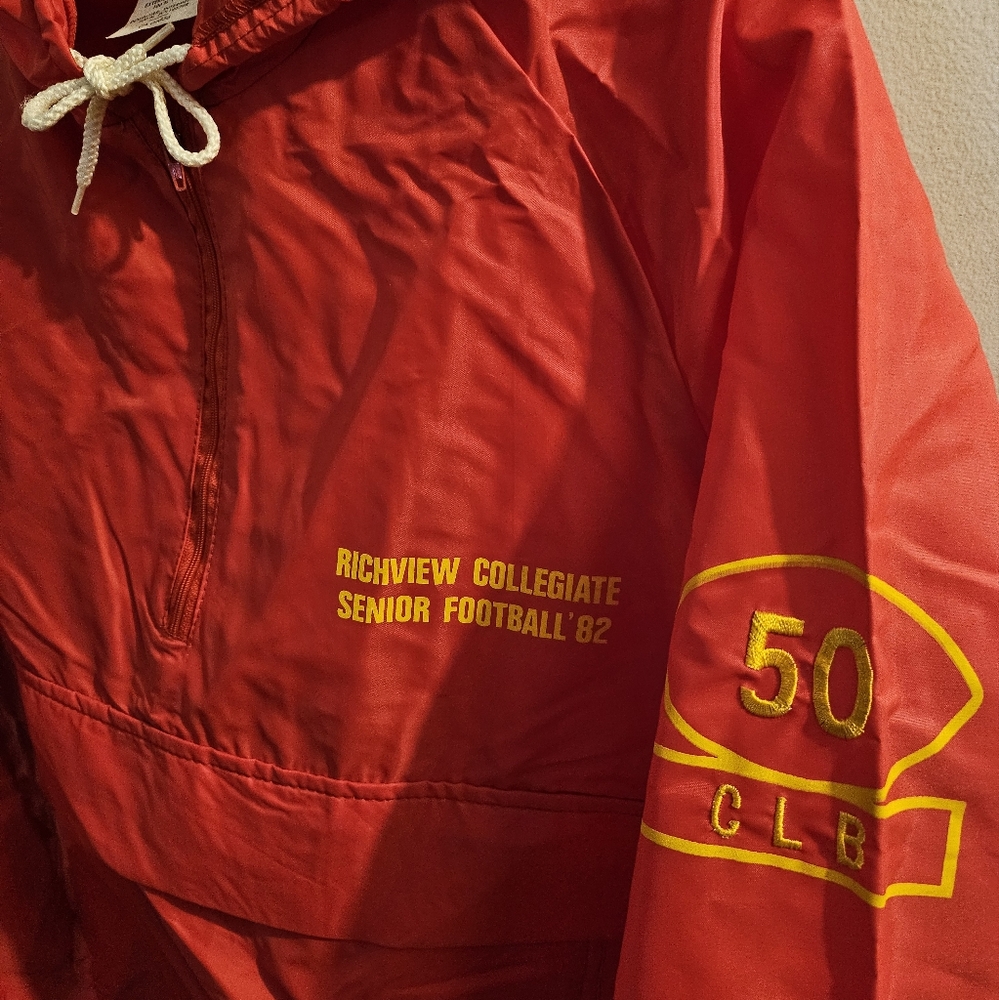Vintage 1982 Richview Collegiate Senior Football Windbreaker | Size Medium - Picture 4 of 8